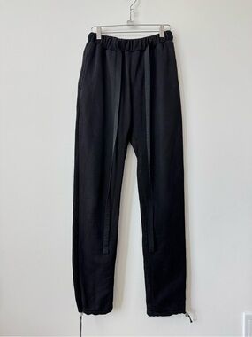 Fear of God Sixth Collection Black Drawstring 100% Cotton Jogger Pants - Size M